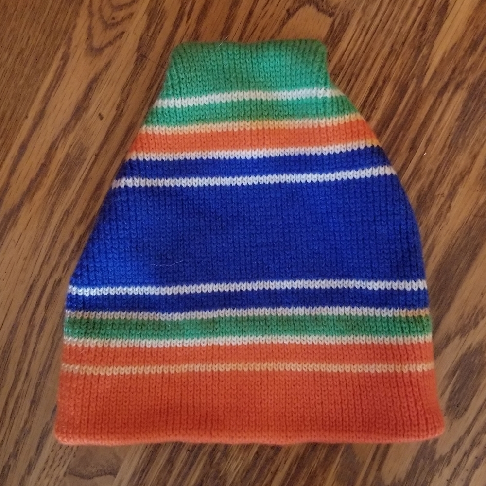 VINTAGE SMILEY 70s Wool Stripe Ski Hat Toque